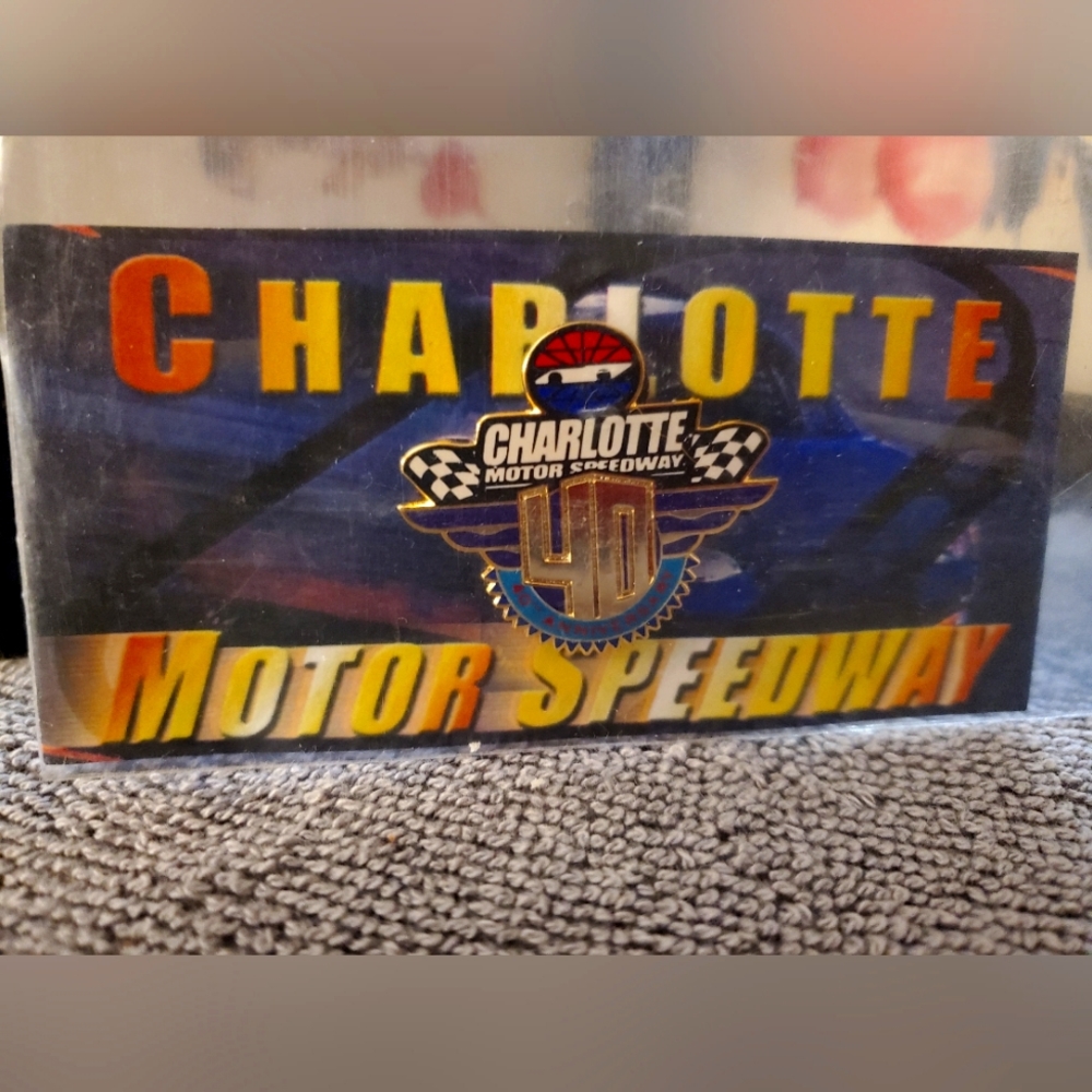 Charlotte Motor Speedway 40th Anniversary Lapel Hat Pin